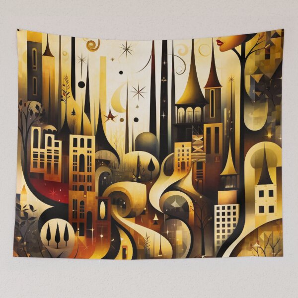 Item preview, City Dreamscape: Abstract Landscape Art for Modern Urban Living designed and sold by BubbleSpy.