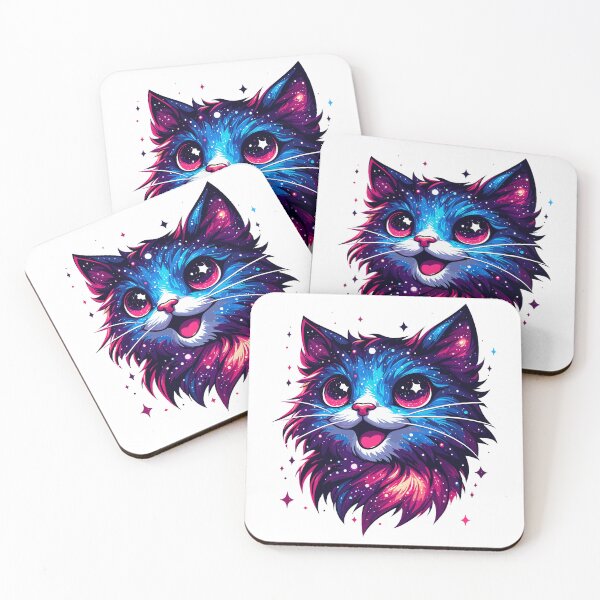 Item preview, Kawaii Cosmic Cat in Stars designed and sold by TomFrontierArt.
