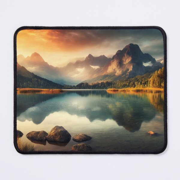 Item preview, Peaceful autumn landscape of forest surrounding the lake designed and sold by stevanovicigor.