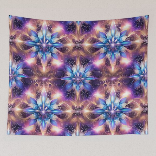Item preview, radioactive indigo dandelion pattern. designed and sold by JangmiHorang.