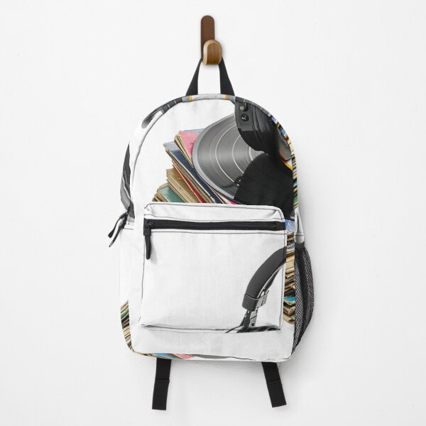 Item preview, Headphones Resting on a Stack of Vinyl Records designed and sold by kitidach-create.