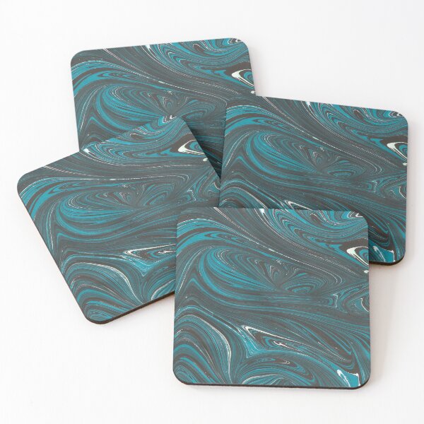 Item preview, Blue Swirl Paper Marbling designed and sold by Starfire Art.