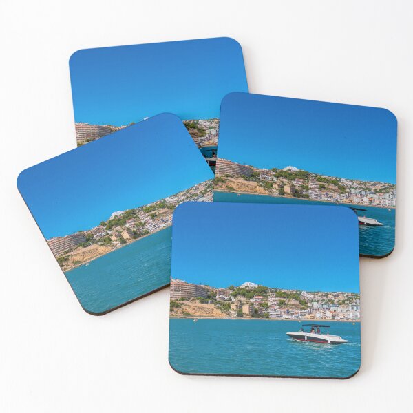 Item preview, Peniscola Spain Boat on Blue Mediterranean Sea View South designed and sold by acceleratorhams.