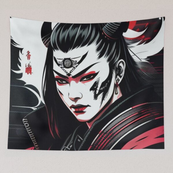 Item preview, cyberpunk samurai Japanese | サイバーパンクサムライ #1 designed and sold by Nagikseyanart.