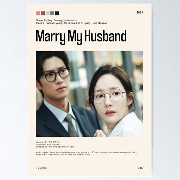 Item preview, Marry My Husband, Minimalist kdrama (2024) designed and sold by PinkandP.