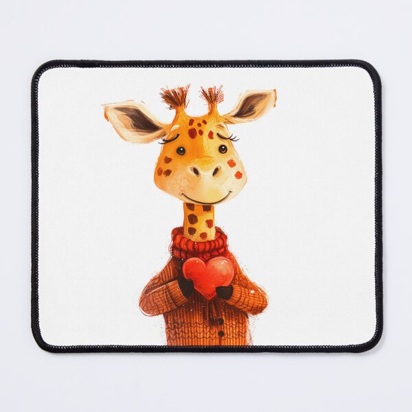 Item preview, Giraffe Valentine's heart designed and sold by Kobi-PrintVibes.