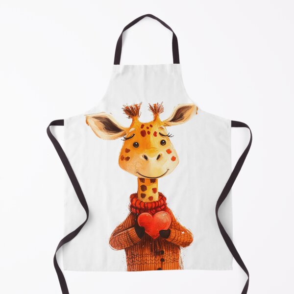 Item preview, Giraffe Valentine's heart designed and sold by Kobi-PrintVibes.