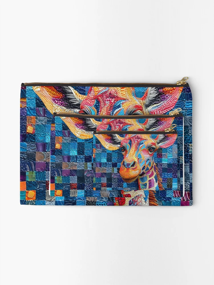 Thumbnail 2 of 4, Zipper Pouch, Pattern Giraff designed and sold by RiawsShop.