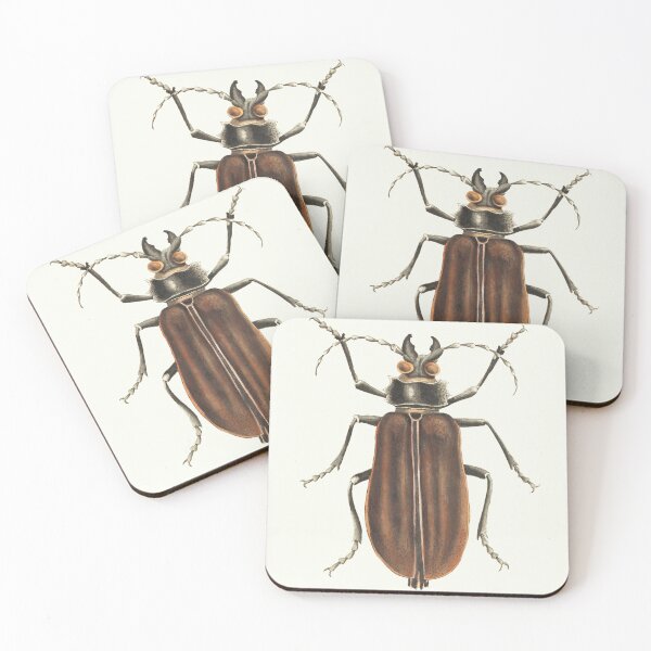 Item preview, Vintage Cerambyx Brown Beetle designed and sold by Piccolo Fiore Prints.