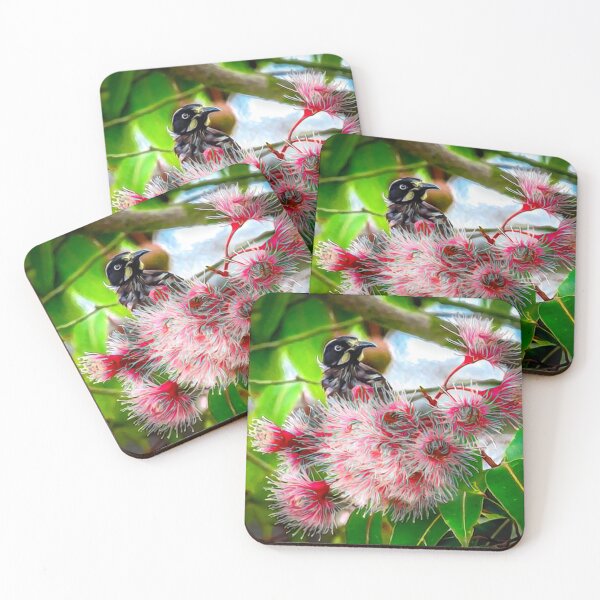 Item preview, New Holland Honeyeater in Corymbia Flower designed and sold by Kathie Thomas.