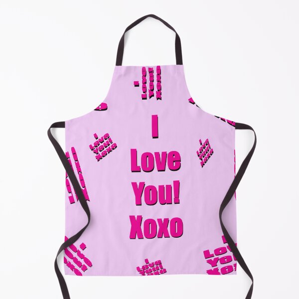 Item preview, I Love You in pink Lettering with xoxo on pink background designed and sold by Victoria Rose.
