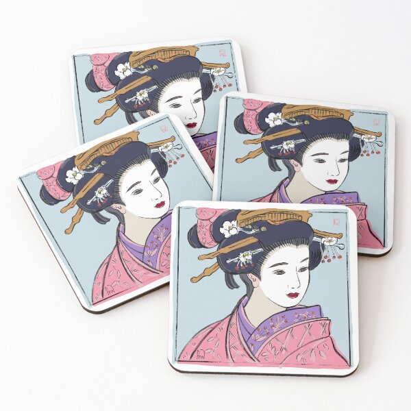 Item preview, Japanese Pop Art Geisha 3 - Hanachiyo - Cutlooseart Illustration By Peter Taylor Ward designed and sold by cutlooseart.