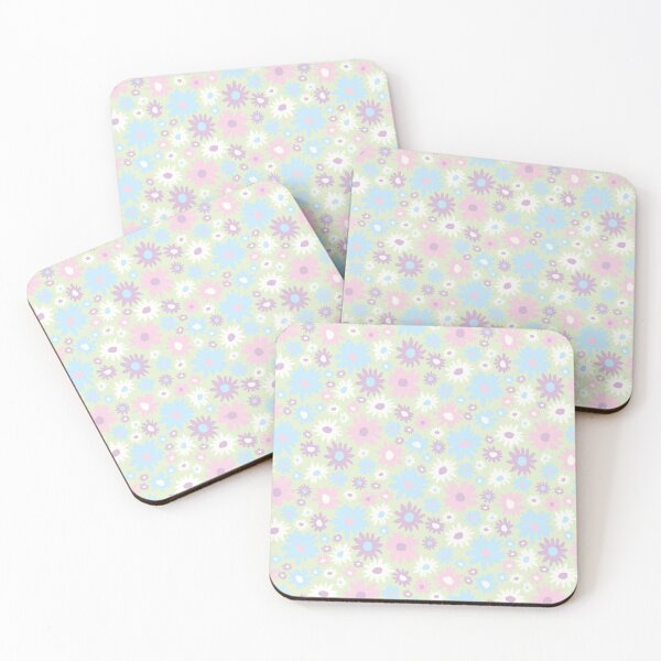 Item preview, RETRO GROOVY AND FUN FLOWERS PASTEL GREEN designed and sold by blomastudios.
