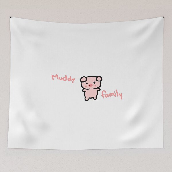 Item preview, Muddy Family ,piggy family doodle Art  designed and sold by ChocoCafeShop.