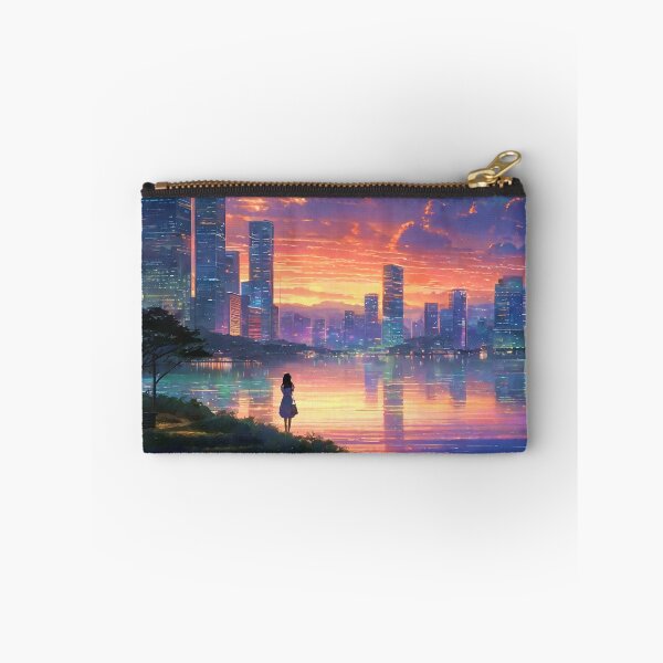 Item preview, panoramic skyscrapers and sea at dawn | cityscape in japan nostalgia scenery  designed and sold by SunsetStar.