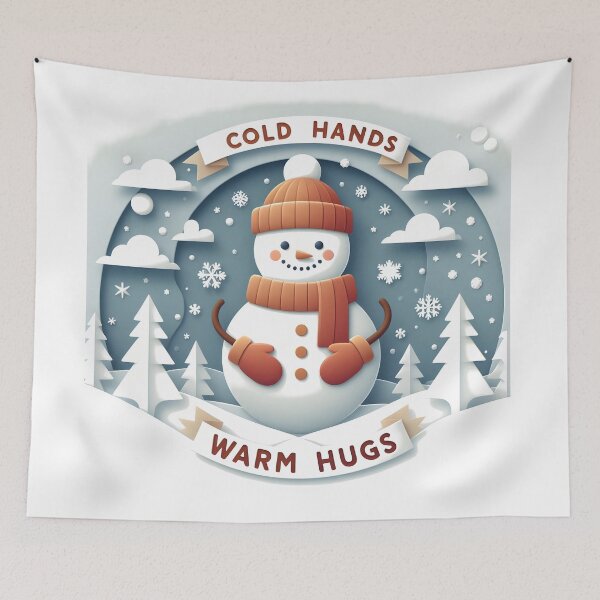 Item preview, Snowman: Cold hands, warm hugs designed and sold by Dungeon-Depot.