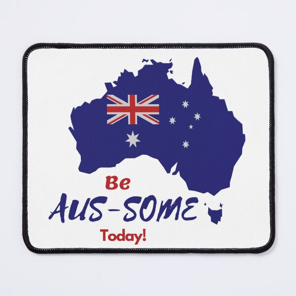 Item preview, Be Aus-some Today - Funny Aussie Pun, Australian Map Inspired Happy Australia Day Celebration designed and sold by mimiscreativity.