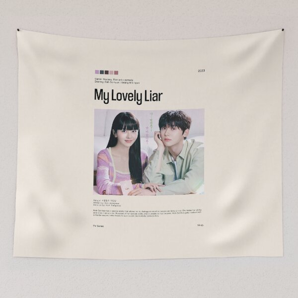 Aperçu de l'œuvre My Lovely Liar, Kdrama minimaliste (2023) créée et vendue par PinkandP.