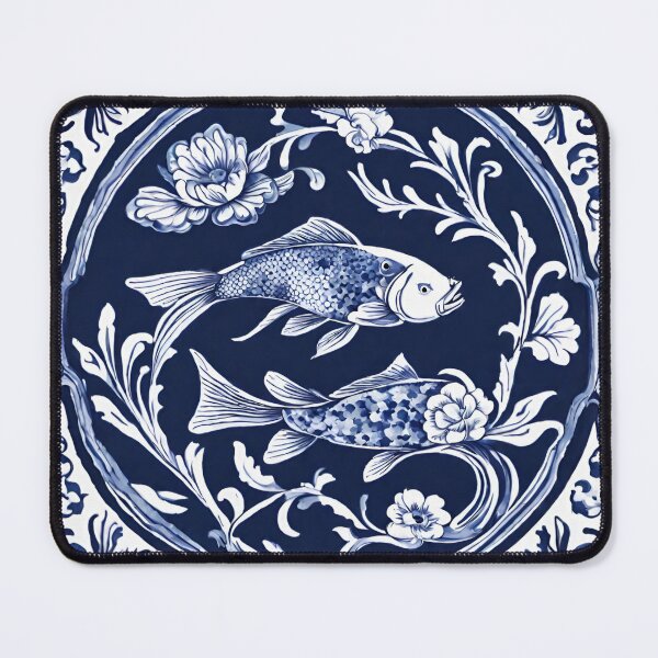 Item preview, Vintage Dutch Tile: The Double Koi designed and sold by ArtNook777.