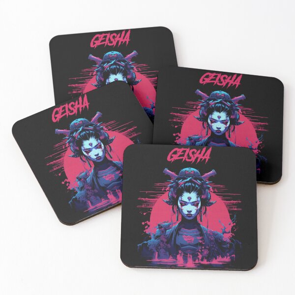 Item preview, Geisha Synthwave Cyberpunk designed and sold by GlitchGrotesque.