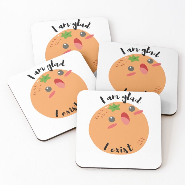 Item preview, Kawaii orange I am glad I exist poem designed and sold by Cosmicworld07.
