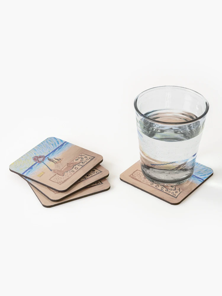 Thumbnail 2 of 5, Coasters (Set of 4), Beach Day designed and sold by RudyYoder.