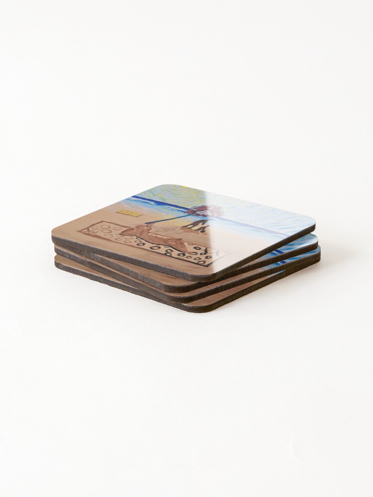 Thumbnail 4 of 5, Coasters (Set of 4), Beach Day  designed and sold by RudyYoder.