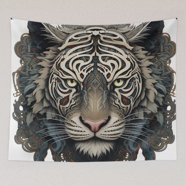 Item preview, Mechanical Majesty: The Tiger's Complex Tapestry designed and sold by dungeonwarriors.