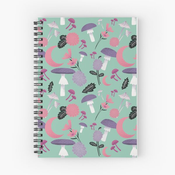 Item preview, Fungi/Mushroom & Moon Pattern Pink, Purple & Mint designed and sold by abi bryan design.
