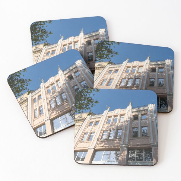 Item preview, Marvelous Architecture in Plovdiv - Elegant Art Deco Facade with Rooftop Statues designed and sold by Georgia Mizuleva.