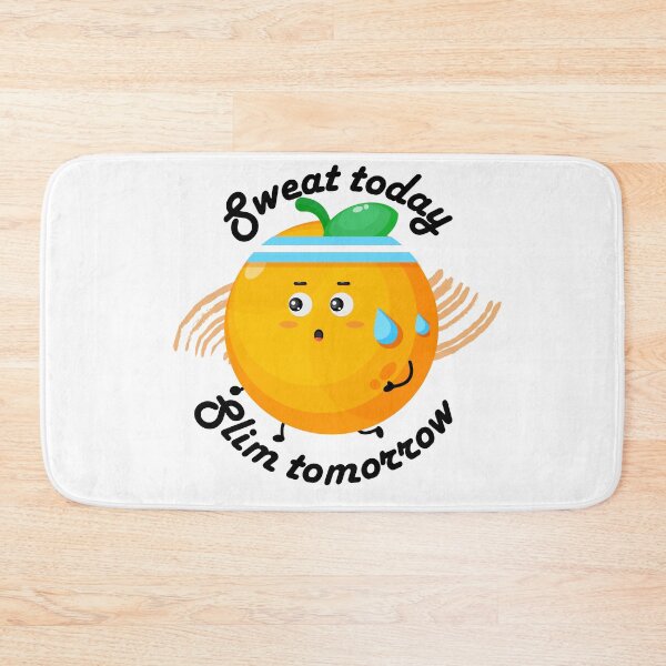 Item preview, Sweat today slim tomorrow || Kawaii orange trys to lose weight  designed and sold by Cosmicworld07.
