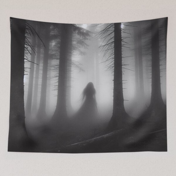 Item preview, A mysterious forest with a mysterious figure designed and sold by Lyavalio.