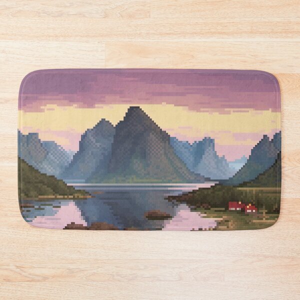Item preview, Lofoten Islands, Norway - Pixel Art designed and sold by Pixelartshirt.
