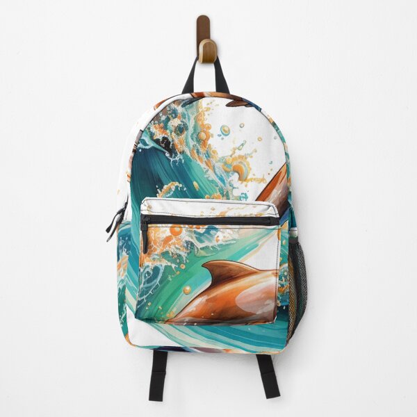 Item preview, Aquatic Joy: Dolphins Dancing on Ocean Waves designed and sold by dungeonwarriors.