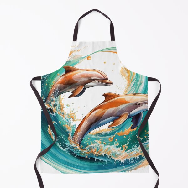 Item preview, Aquatic Joy: Dolphins Dancing on Ocean Waves designed and sold by dungeonwarriors.