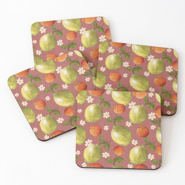 Item preview, Summer Symphony: Bate Organic Design with Refreshing Lemons and Sweet Peaches designed and sold by Almanzart.