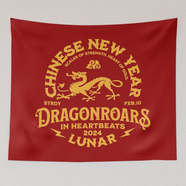 Item preview, Dragon Roars in heartbeat: Chinese New Year Series 2024 -Themed Festive Design designed and sold by bosilvercat.