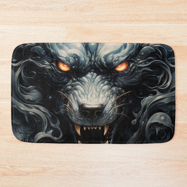 Item preview, Roaring Black Wolf Face - Majestic Wildlife Inspired Design designed and sold by BubbleSpy.