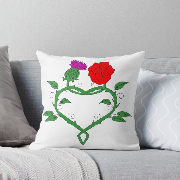 Item preview, Celtic knotwork stems with red rose, thistle and heart designed and sold by KyttsyKrafts.