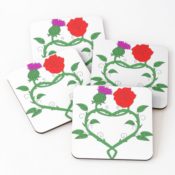 Item preview, Celtic knotwork stems with red rose, thistle and heart designed and sold by KyttsyKrafts.