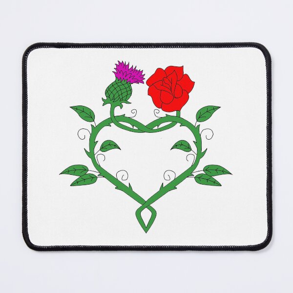 Artikelvorschau, Keltische Knotenstämme mit roter Rose, Distel und Herz entworfen und verkauft von KyttsyKrafts.