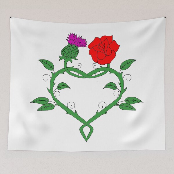 Item preview, Celtic knotwork stems with red rose, thistle and heart designed and sold by KyttsyKrafts.
