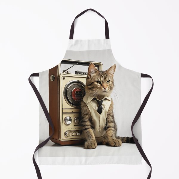 Item preview, Majestic cat and old radio designed and sold by AxelBrook.