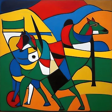 Artwork thumbnail, ABSTRACT HORSE by PIGCASSOSAIART