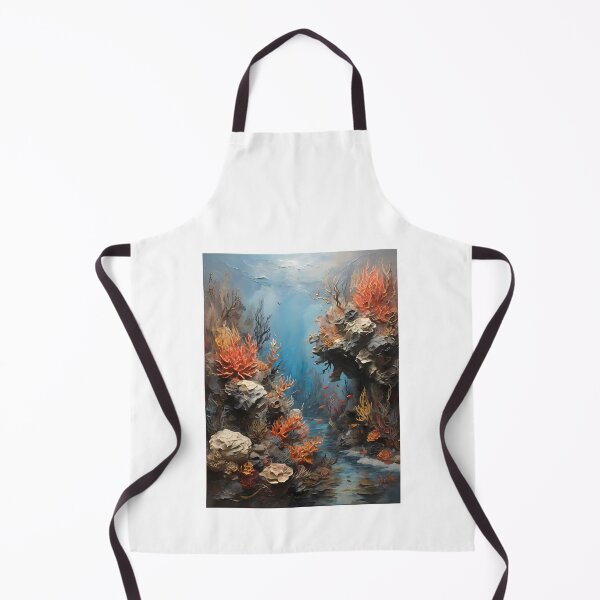 Item preview, Fish swimming in a coral reef, vintage oil painting designed and sold by CreativeSparkzz.