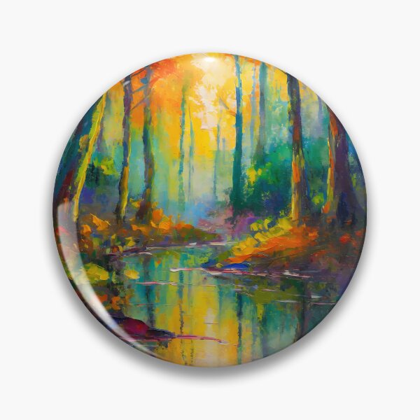 Item preview, Vibrant Abstract Forest Colorful Landscape designed and sold by LuminanceArt.