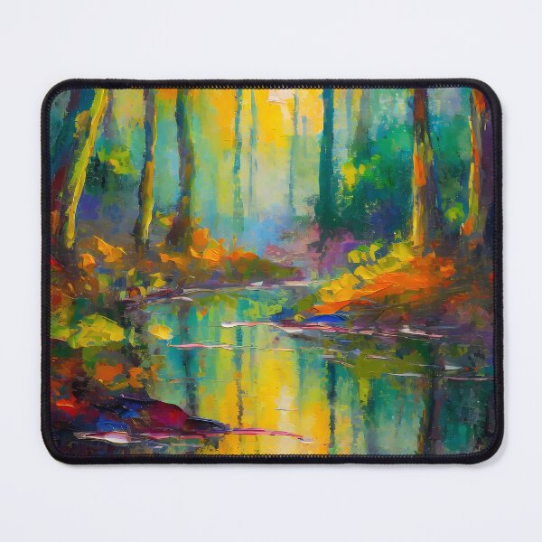 Item preview, Vibrant Abstract Forest Colorful Landscape designed and sold by LuminanceArt.