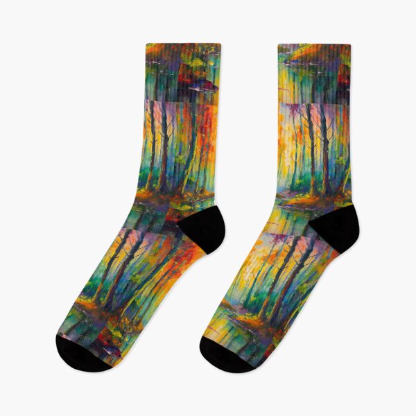 Item preview, Vibrant Abstract Forest Colorful Landscape designed and sold by LuminanceArt.