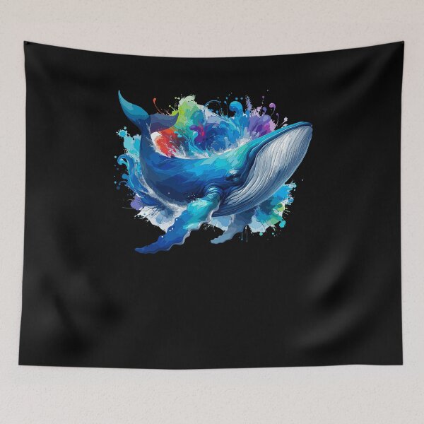 Item preview, Blue Whale Colourful background designed and sold by Jannick09.