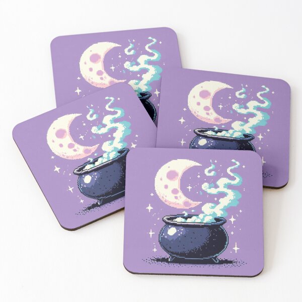 Item preview, Magic Moon Cauldron Pixel Art designed and sold by DakaPixelArt.